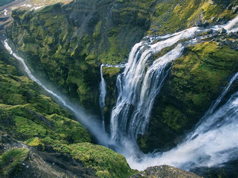 Glymur Waterfall With A Cascade Of 198 M Is The Second Highest Waterfall In Iceland Europe ...