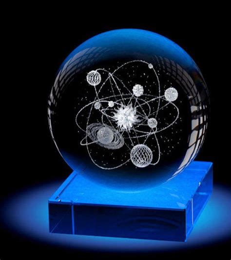 3d Cristal Laser Galaxy Star Night Light Glass Art Snow Globes