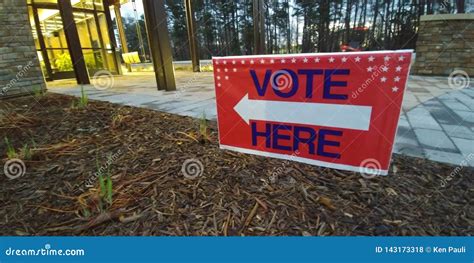 Vote Here Sign For Election Day Stock Photo Image Of Sign Vote