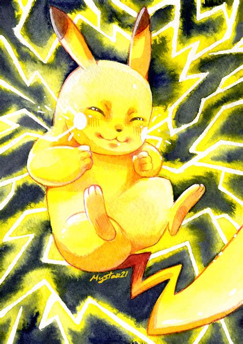 Pikachu Thunderbolt By Mystar21 On Deviantart