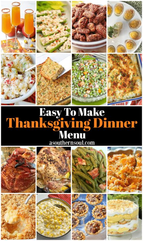 Easy To Make Thanksgiving Dinner Menu Thanksgiving Dinner Menu Easy