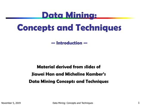 Ppt Data Mining Concepts And Techniques — Introduction — Powerpoint