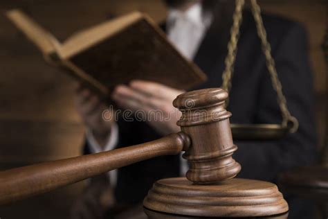 Verdict Court Gavellaw Theme Mallet Of Judge Stock Image Image Of