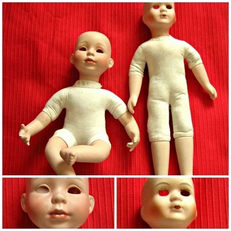 Two Dolls For Parts Or To Finish Porcelain With Cloth Bodies