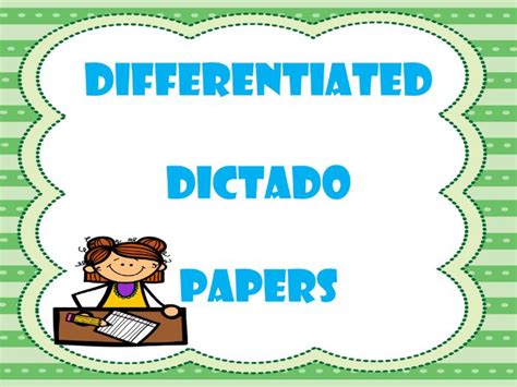 K 5 Differentiated Weekly Dictado Dictation Forms Spanish And English