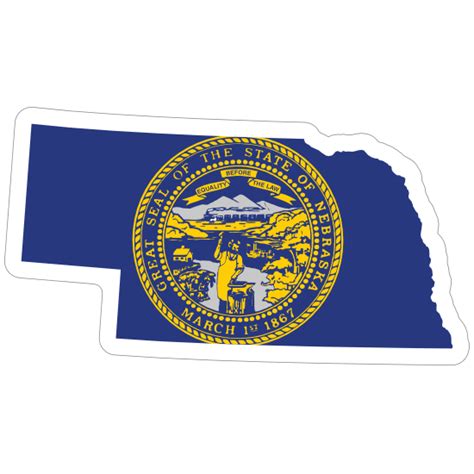 Nebraska Flag State Sticker