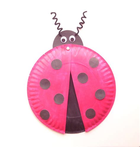 Ladybug Paper Plate Craft For Kids Free Printable Template Six