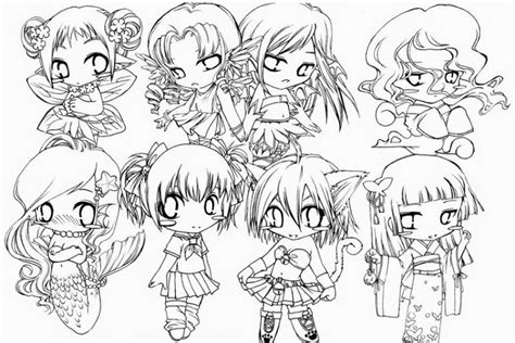 Cute Anime Chibi Coloring Pages