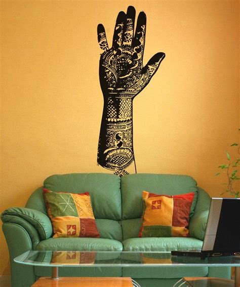 Vinyl Wall Decal Sticker Henna Tattooed Hand Osaa385