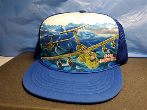 C 141 Starlifter Blue Snapback Hat Ebay