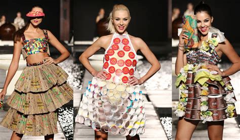 Before the 1800s, fashion was slow. Upcycled Fast Food Fashions : McDCouture