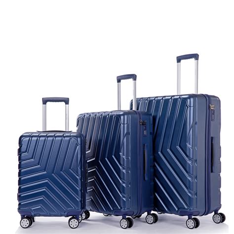 3 Piece Spinner Luggage Sets Segmart Lightweight Hardshell 4 Wheel