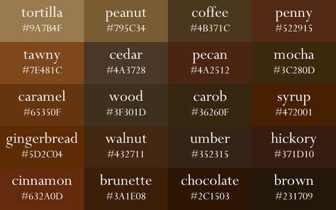 Brown Color Names Shades Google Search Beauty Brown Color Names