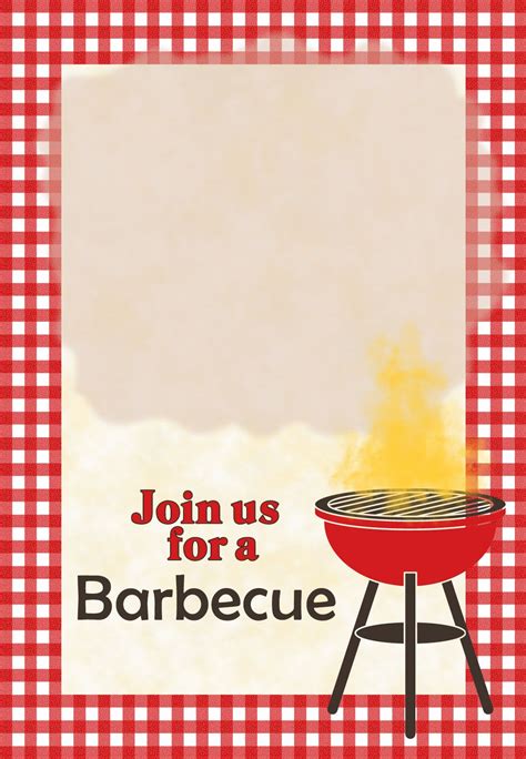 barbecue  printable party invitation template