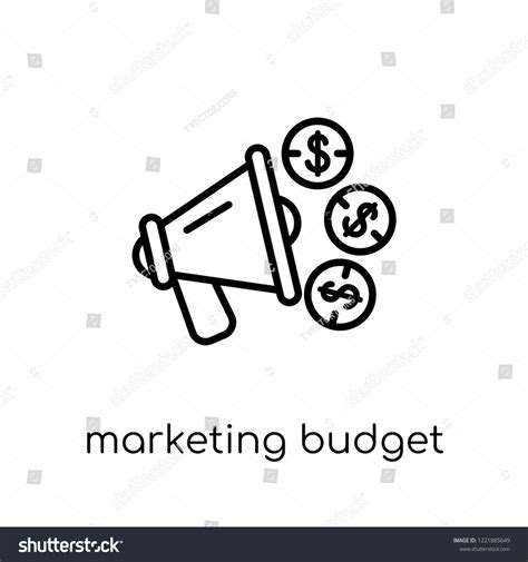 Marketing Budget Icon Trendy Modern Flat Stock Vector Royalty Free