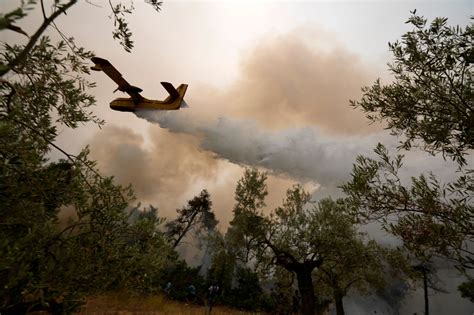 Unprecedented Massive Forest Fire Ravages Greek Island Twin Cities