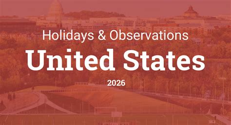 Holidays And Observances In United States In 2026