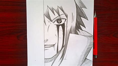 Easy Drawing How To Draw Sasuke Uchiha Half Face Easy Step By Step