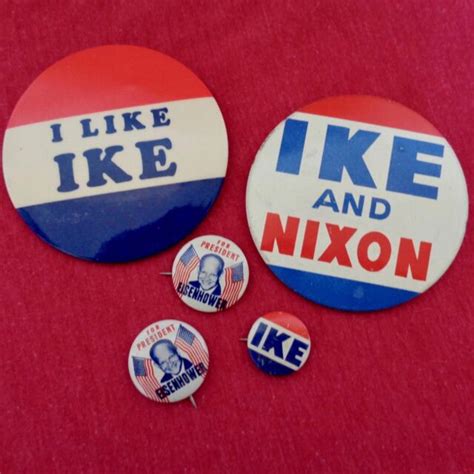 Dwight Eisenhower Nixon Ike Campaign Pin Button Political Lot Of 5 Ebay