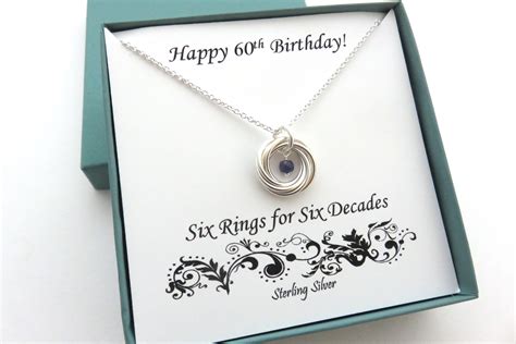 Maybe you would like to learn more about one of these? 60th Birthday Gift | Sterling Silver Birthstone Necklace ...