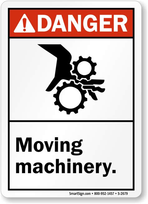 Moving Machinery ANSI Danger Sign | Online USA Store, SKU: S-2679 ...