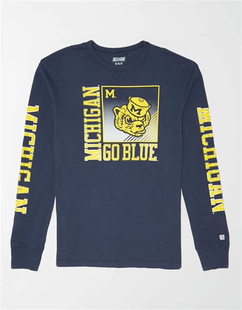 Tailgate Mens Michigan Long Sleeve T Shirt