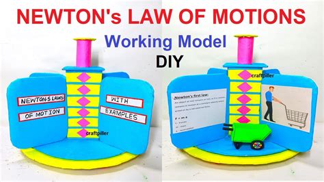 Newton Law Of Motions Tlm Model Diy Science Project Craftpiller Youtube