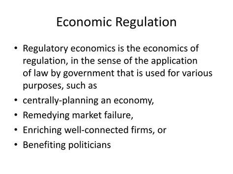 Ppt Market Failure And Economic Regulation Powerpoint Presentation