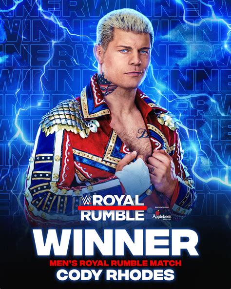 The American Nightmare Cody Rhodes Men S Royal Rumble Winner WWE Royal Rumble WWE