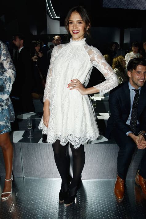 Jessica Alba Celebrities Front Row At Paris Fashion Week Fall 2014