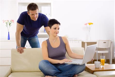 couple browsing internet stock image image of email computer 9334903