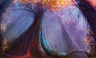 Fantasy Forest Wallpapers Autumn Tree Artwork Enchanted
