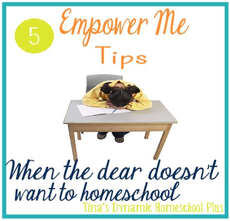 5 Empower Yourself Tips When The Little Dear Doesnt Want To Homeschool