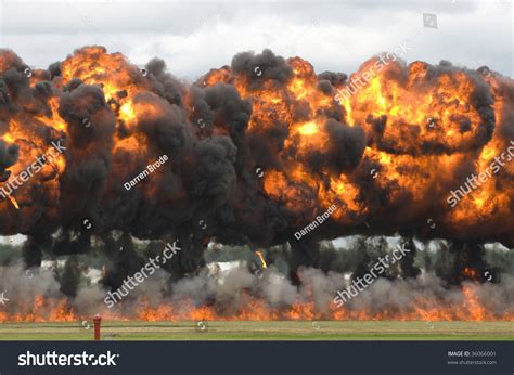 Closeup Napalm Bombs Exploding Field Stock Photo 36066001 Shutterstock