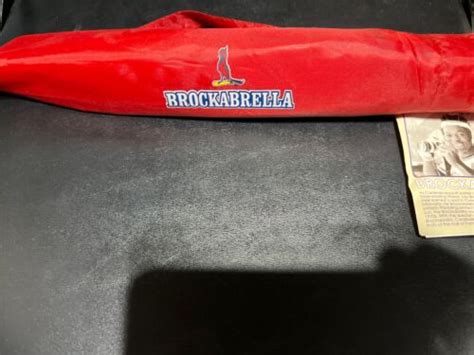 No Reserve St Louis Cardinals Lou Brock Brockabrella Rain Hat Umbrella