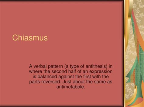 PPT Chiasmus PowerPoint Presentation Free Download ID