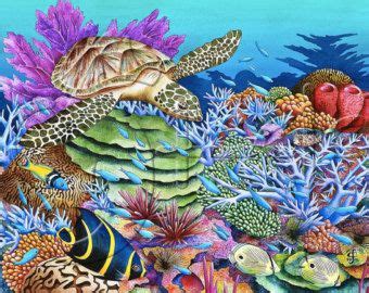 Choose your favorite coral reef paintings from millions of available designs. Realistic Paintings of Coral Reef - Bing Images | Tropical ...