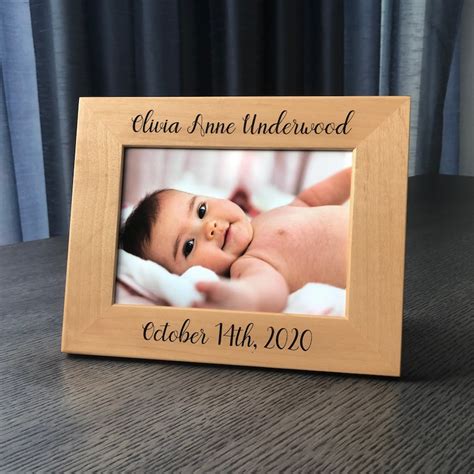 Custom Baby Wood Picture Frame Personalized Picture Frame Etsy