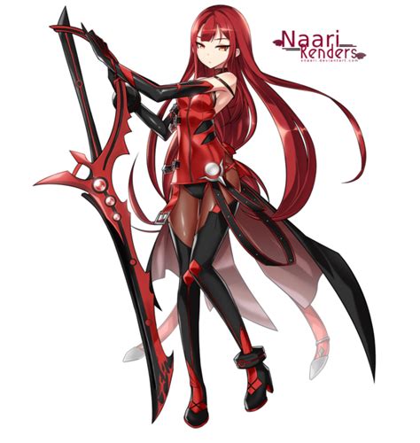 See over 239,506 red hair images on danbooru. Elsword - Elesis - Crimson Avenger by xNaari on DeviantArt | Elsword, Anime character design ...