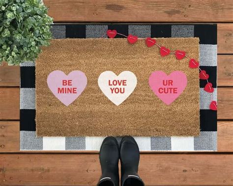 Valentine Doormats On Etsy These Cute Totally Stylish Valentines Day