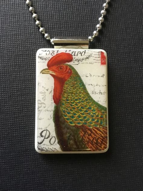 Rooster Jewelry Chicken Jewelry Rooster Pendant Chicken
