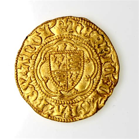Henry Vi Gold Quarter Noble 1422 61ad Silbury Coins
