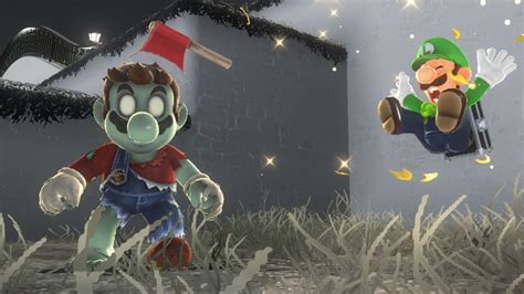 Luigis Reaction To Marios Zombie Outfit Super Mario Odyssey Youtube