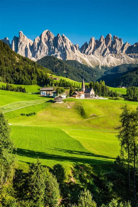 Santa Maddalena And Dolomites Val Di Funes Italy Stock Photo Image