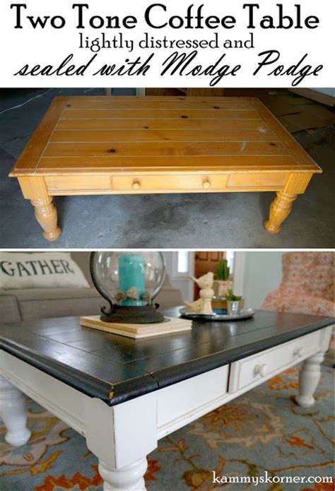 Kammys Korner Coffee Table Redo And Antique Mirror Tray