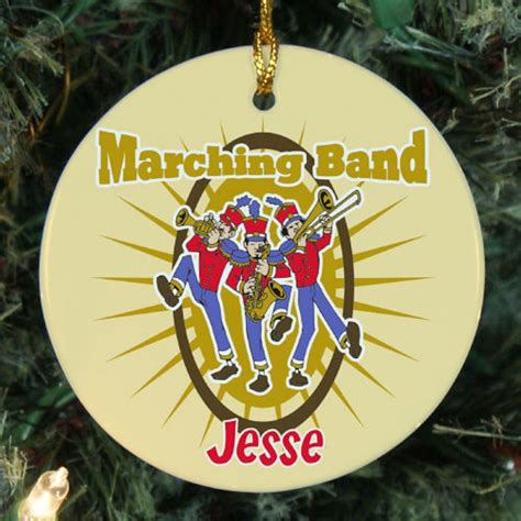 personalized ceramic marching band ornament christmas ornaments engagement ornaments