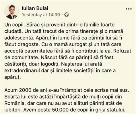 Iulian bulai a fost stagiar în cadrul serviciului european de acțiune externă, și este implicat în proiectele de incluziune sociala a „fundației umanitare pacea din roman. Alla Pilipețcaia sau Iulian Bulai? Cine e mai penibil ...