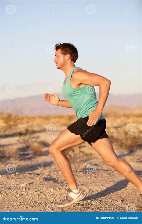 Runner Sport Man Running And Sprinting Outside Stock Image Image Of Cross Athlete