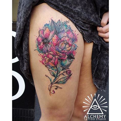 47 Abstract Flower Tattoos