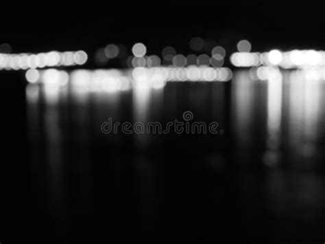 Abstract Black And White Bokeh And Blurry Background Stock Photo
